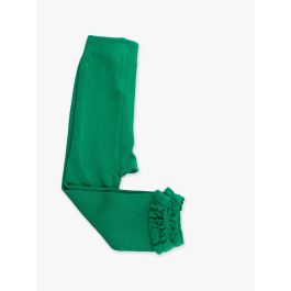 Green Footless Ruffle Tights