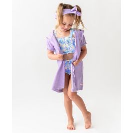 Lavender Terry Full-Zip Cover Up