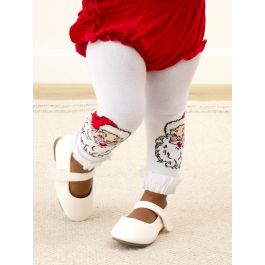 Santa Joy Patterned Footless Ruffle Tights