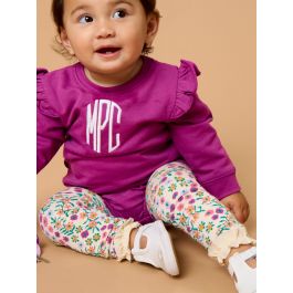 Wildflower Meadow Patterned Footless Ruffle Tights