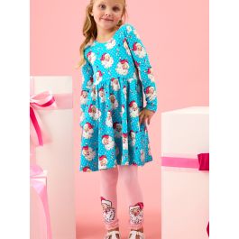 Santa Joy Pink Patterned Footless Ruffle Tights
