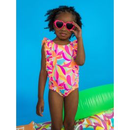 Neon Magenta Heart Shaped Sunglasses