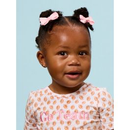 Pink Small Bow Clip Set
