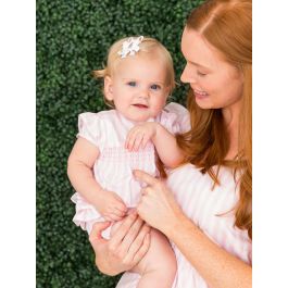 White Small Bow Clip Set
