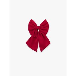 Red Satin Bow Hair Clip