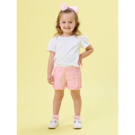 Pink Infant/Toddler Ruffle Trim Woven Shorts