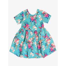 Fancy Me Floral Knit Short Sleeve Twirl Dress