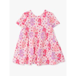 Pink Heart Care Bears Knit Short Sleeve Twirl Dress