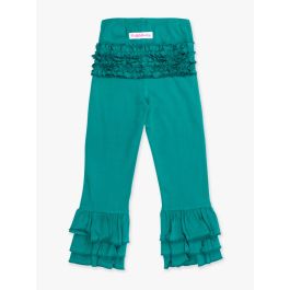 Emerald Green Ruffle Flare Pants