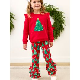 O Christmas Tree Flare Pants, with Signature Rear Ruffles