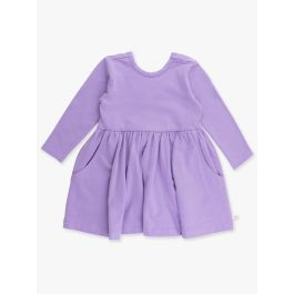 Wisteria Purple Knit Long Sleeve Twirl Dress