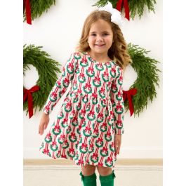 Deck The Halls Knit Long Sleeve Twirl Dress