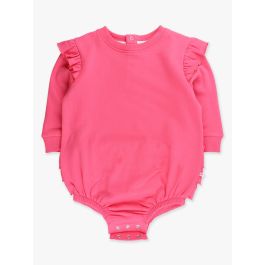 Hot Pink Sweatshirt Bubble Romper