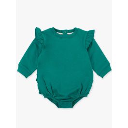 Emerald Green Sweatshirt Bubble Romper