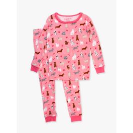 Pink Puppy Playtime Ruffle Long Sleeve Pajama Set