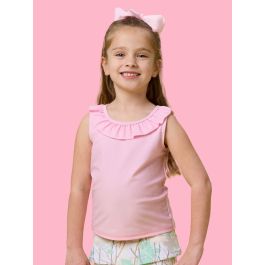 Pink Active Ruffle Tank Top