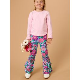 Wisteria Blooms Flare Pants