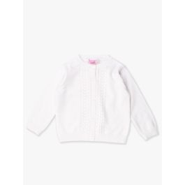 Soft White Lightweight Pointelle Cardigan