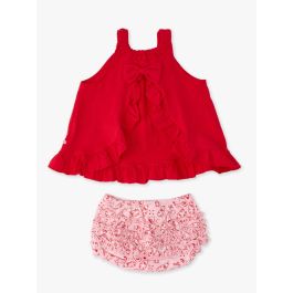 Pink Bandana Knit Swing Top and Bloomer Set