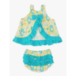 Banana Floral Care Bears Knit Swing Top and Bloomer Set
