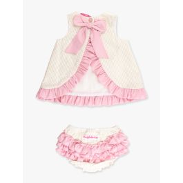 Banana Signature Seersucker Ruffle Swing Top and Bloomer Set