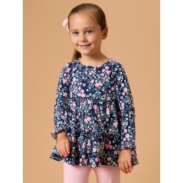 Moonlit Meadow Knit Ruffle Tiered Tunic