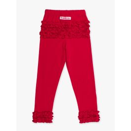 Red Ruffle Leggings, with Signature Rear Ruffles