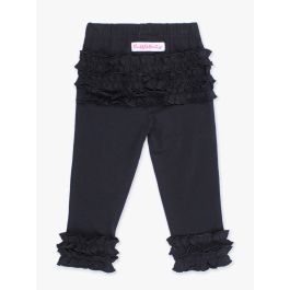 Black Ruffle Leggings, with Signature Rear Ruffles