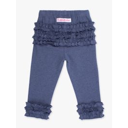 Faux Denim Ruffle Leggings, with Signature Rear Ruffles