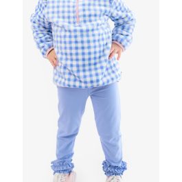 Periwinkle Blue Ruffle Leggings, with Signature Rear Ruffles