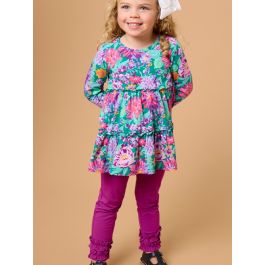 Plum Tart Ruffle Leggings, with Signature Rear Ruffles