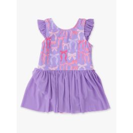 Rosy Ribbons Flutter Sleeve Leotard