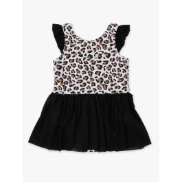 Classic Leopard Flutter Sleeve Leotard