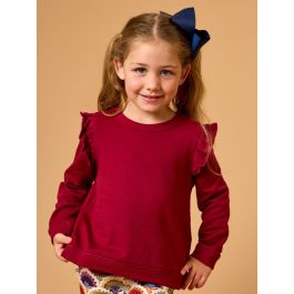 Dark Cherry Flutter Sweatshirt