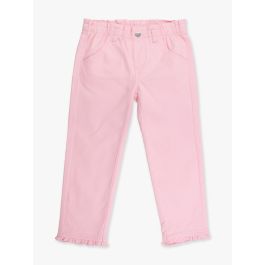 Pink Ruffle Straight Jeans