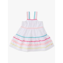 Rainbow White Signature Seersucker Tiered Ric Rac Swing Dress