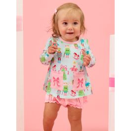 Nutcracker Wishes Knit Long Sleeve Applique Pocket Swing Set