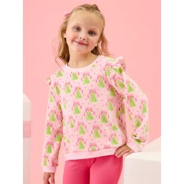 Pink Tree Party Velour Flutter Sweatshirt