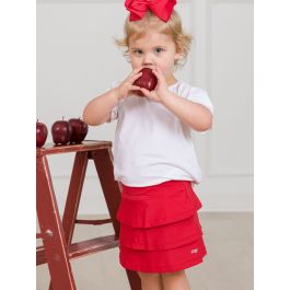 Red Active Skort
