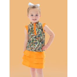 Neon Orange Active Skort