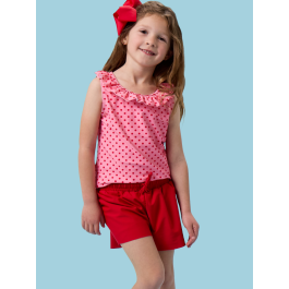 Red Active Butterfly Shorts