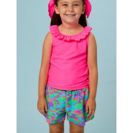 Neon Camo Active Butterfly Shorts
