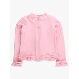 Pink Active Full Zip Ruffle Jacket