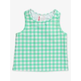 Spring Green Gingham Active Tank Top