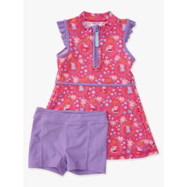Dress Up Peppa Pig Active Sleeveless Zip Ruffle Sleeve Dress & Bike Short Set