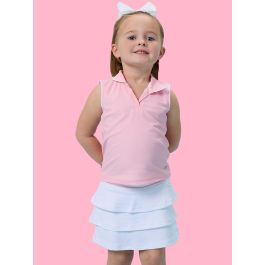 Pink Sleeveless Polo Active Top