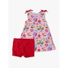 Classroom Cutie Active A-Line Bow Dress & Bike Short Set