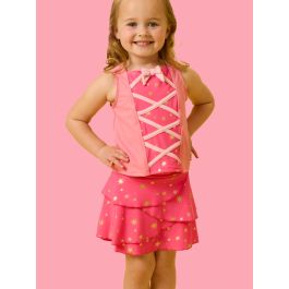 Royal Pink Princess Active Princess Tiered Skort
