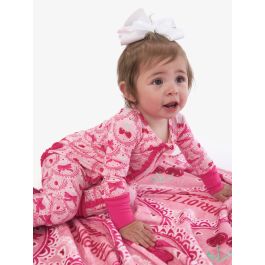 Love You Cherry Much Convertible Ruffle One Piece Pajama, Bamboo Viscose