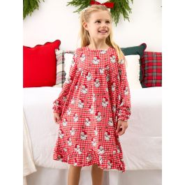 Red Dear Santa Pajama Night Gown